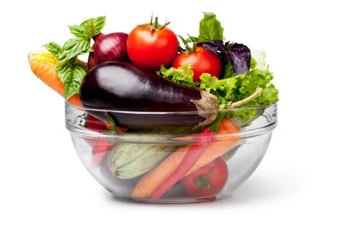 Fresh vegetable on a white background Stock Photos