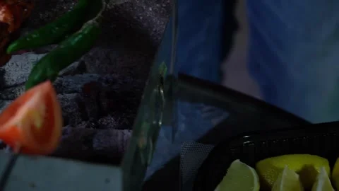 Fresh Vegetables and Grilling Process Stock Footage 319948968