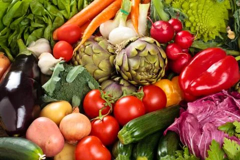 Fresh vegetables background. Stock Photos
