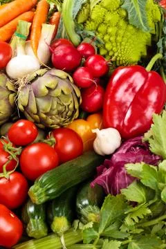 Fresh vegetables background. Stock Photos