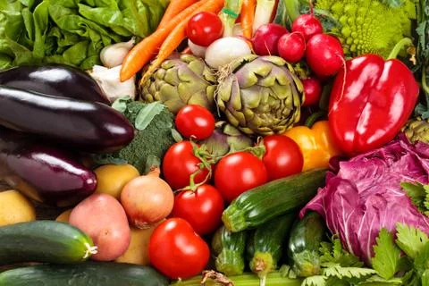 Fresh vegetables background. Stock Photos