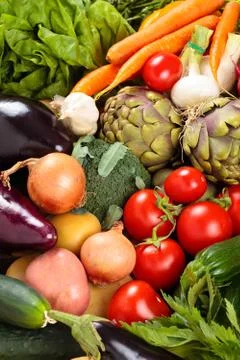 Fresh vegetables background. Stock Photos