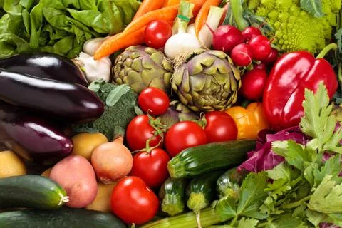 Fresh vegetables background. Stock Photos
