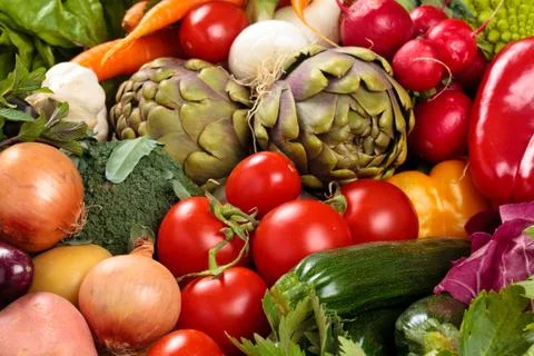 Fresh vegetables background. Stock Photos