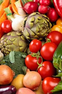 Fresh vegetables background. Stock Photos