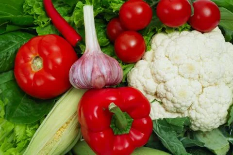Fresh vegetables background Stock-Fotos