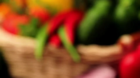 Fresh vegetables on black ,vegetable still life, Stock Footage 32488341