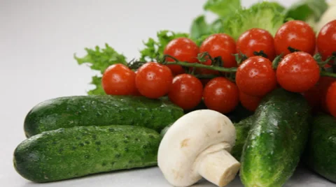 Fresh vegetables closeup Video stock 27305117