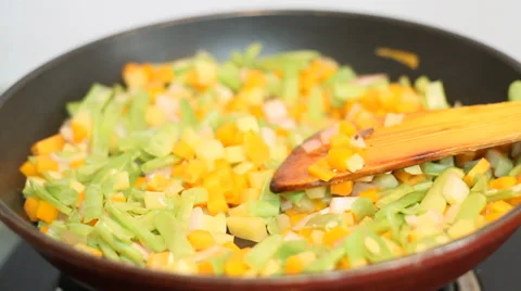 Fresh vegetables cooking background Stock Footage 32688400