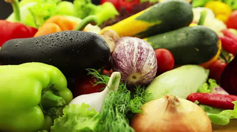 Fresh vegetables Stock Footage