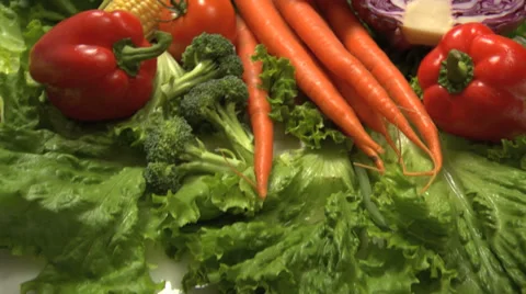 Fresh Vegetables Stock Footage