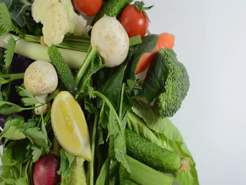 Fresh vegetables Vidéo 77129249