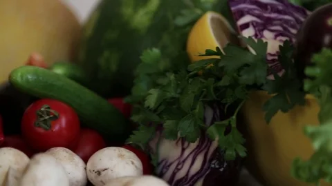Fresh Vegetables Stock Footage 84637946