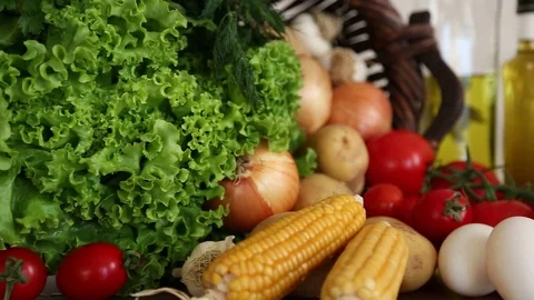 Fresh Vegetables Stock Footage 84649486