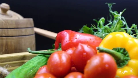 Fresh vegetables Stock Footage 87567348