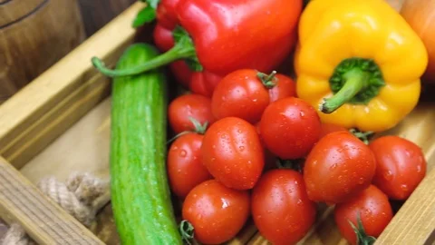 Fresh vegetables 스톡 동영상 87590543