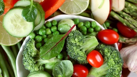 Fresh vegetables Stock Footage 101883470