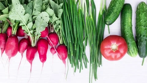 Fresh vegetables from the garden Stock Footage 182768802