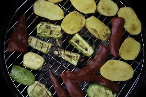 Fresh vegetables on the grill Stock-Fotos