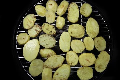 Fresh vegetables on the grill Stock Photos