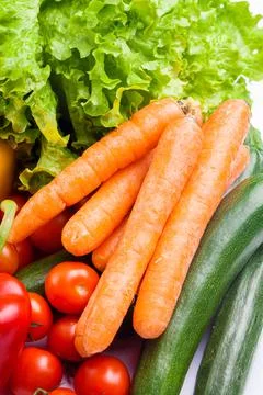 Fresh vegetables isolated on white. High quality photo. Stock Photos