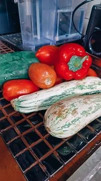 Fresh vegetables on the kitchen counter Stock Photos