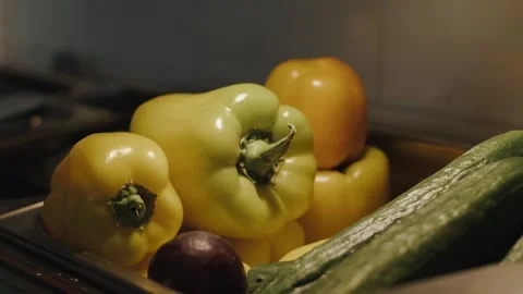Fresh vegetables at the kitchen Stock Footage 240646521