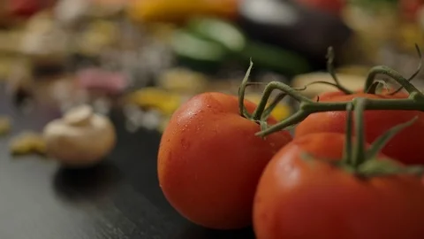 Fresh vegetables for pasta preparation Stock Footage 119687937
