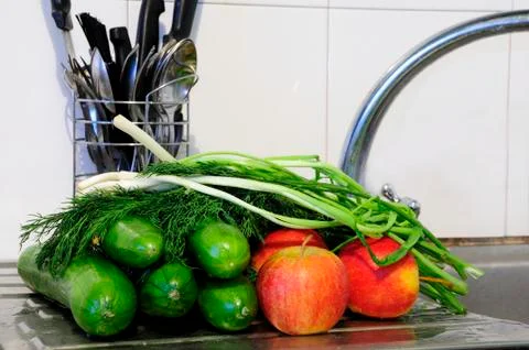 Fresh vegetables Stockfoto's