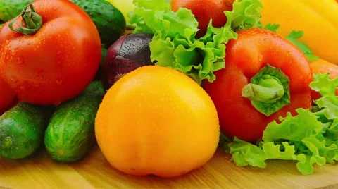 Fresh Vegetables Rotate 스톡 동영상 68639174