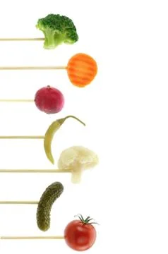 Fresh Vegetables in a row Stock Photos