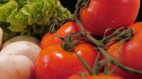 Fresh vegetables on rustic wooden table Stock Footage 149591020