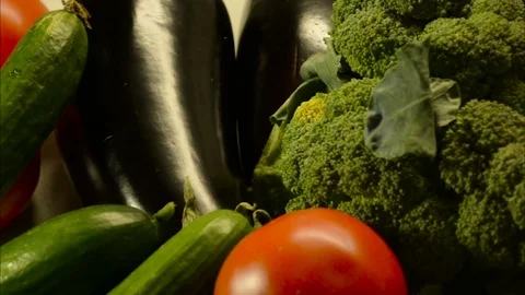 Fresh vegetables on the table Stock Footage 78185760