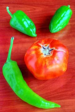 Fresh vegetables on table Stock Photos