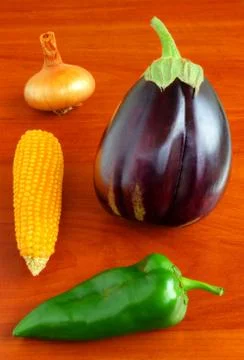 Fresh vegetables on table Stock Photos