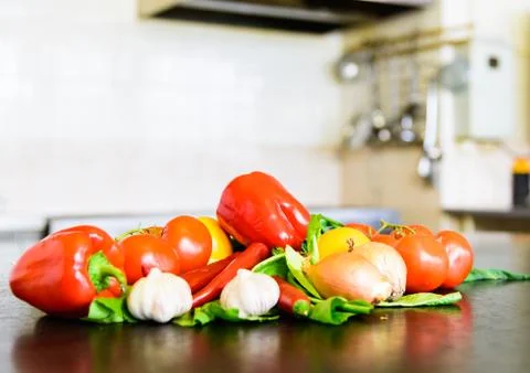 Fresh vegetables on the table Fotos Stock