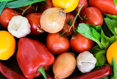 Fresh vegetables on the table Stock Photos