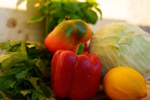 Fresh vegetables on the table Fotos de archivo
