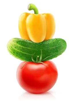 Fresh vegetables on top of each other Stock Photos