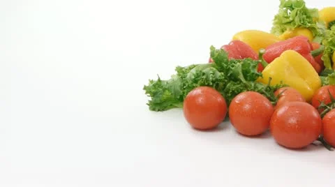 Fresh vegetables on white background Stock Footage 21997219