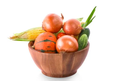 Fresh vegetables on the white background Stock Photos