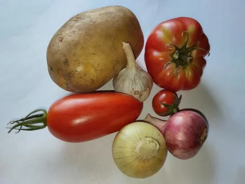 Fresh vegetables on a white background Stock Photos