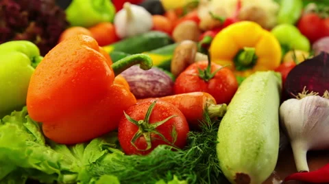 Fresh washed vegetables 스톡 동영상 45596676