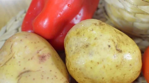 Fresh Washed Vegetables Stock Footage 58190083