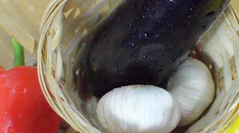 Fresh Washed Vegetables Stock Footage 58190092