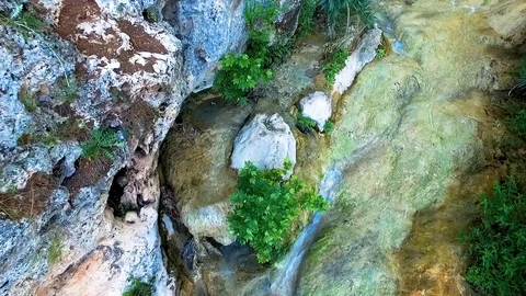 Fresh Water Flows on Rocks Stock Footage 130104345