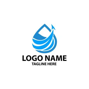 Fresh  water logo design vector Illustrazione stock