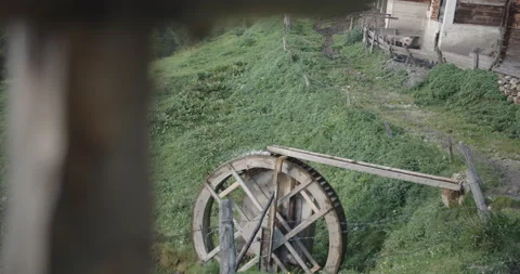 Fresh water running down a wheel Video stock 230411055