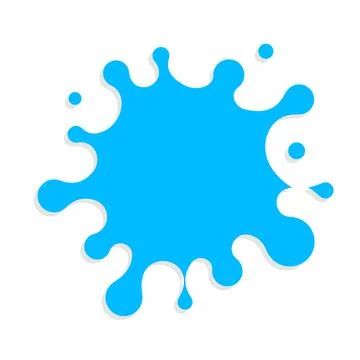 Fresh water splash vector icon. White blot, drop illustration. Water logo Stock Illustration
