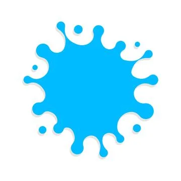 Fresh water splash vector icon. White blot, drop illustration. Water logo Stock Illustration